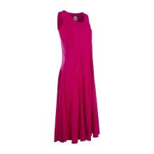 Vishes Langes Einfarbiges Damen Sommerkleid ohne Ärmel Patchwork pink 40