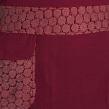 Vishes Damen Langarm Shirt Kleid Jersey Tunika Hippie Blumen sidebag dunkelrot 36