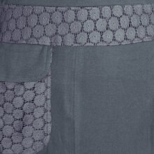 Vishes Damen Langarm Shirt Kleid Jersey Tunika Hippie Blumen sidebag grau 40