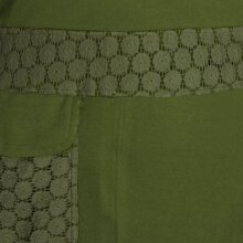 Vishes Damen Langarm Shirt Kleid Jersey Tunika Hippie Blumen sidebag olive 42-44