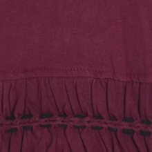 Vishes Langarm Damen Elfen Zipfel Kleid Tunika mit Zipfelkapuze dunkelrot 42