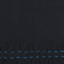 Vishes Langarm Damen Elfen Zipfel Kleid Tunika mit Zipfelkapuze schwarz 44