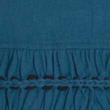 Vishes Langarm Damen Elfen Zipfel Kleid Tunika mit Zipfelkapuze türkis 36