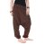 Vishes Sommer Haremshose leichte Pluderhose - Lange Größe dunkelbraun
