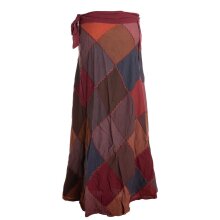 Vishes - Langer Damen Patchwork-Rock Wickel-Rock...