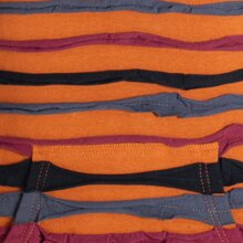 Vishes Damen Kapuzenshirt Kapuzenpullover Hoodie Shirt mit Kapuze gestreift Streifen orange 34