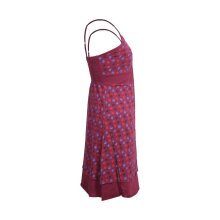 Vishes - Schulterfreies Damen Kleid Bustier Mini Kleid mit Spagettiträgern dunkelrot 40