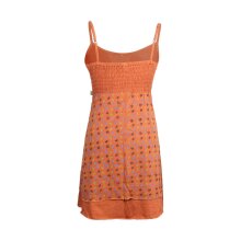 Vishes - Schulterfreies Damen Kleid Bustier Mini Kleid mit Spagettiträgern orange 40/42