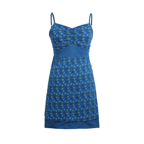 Vishes - Schulterfreies Damen Kleid Bustier Mini Kleid mit Spagettiträgern türkis 40