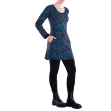 Vishes - Leichtes Langarmshirt-Kleid Damen Kleider Langarm Tunika retro schwarz 40