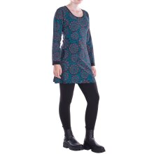 Vishes - Leichtes Langarmshirt-Kleid Damen Kleider Langarm Tunika retro schwarz 40