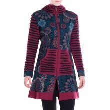 Vishes - Damen Blumen Mandala Jersey-Mantel Hippiemantel...