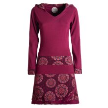 Vishes - Long Hoodie Kleid Damen mit Kapuze Langarm...