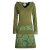 Vishes - Long Hoodie Kleid Damen mit Kapuze Langarm Kleider Kapuzenkleid olive 36