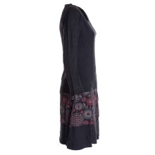 Vishes Langarm Damen Keid mit Mandals Rundhals Ausschnitt schwarz 34