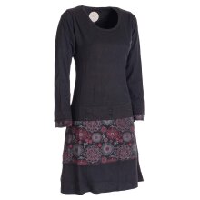 Vishes Langarm Damen Keid mit Mandals Rundhals Ausschnitt schwarz 36