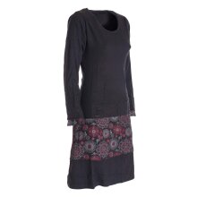 Vishes Langarm Damen Keid mit Mandals Rundhals Ausschnitt schwarz 36