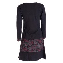 Vishes Langarm Damen Keid mit Mandals Rundhals Ausschnitt schwarz 46