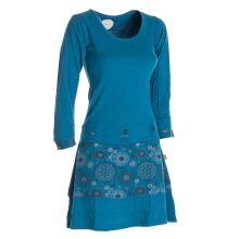 Vishes Langarm Damen Keid mit Mandals Rundhals Ausschnitt türkis 40