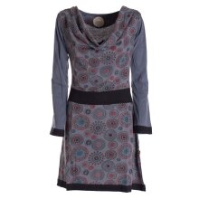 Mandala-Blumen Langarm-Kleid Damenkleid Shirtkleid...