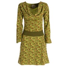 Vishes Damen Blumen Langarm-Kleid Damenkleid Shirtkleid...