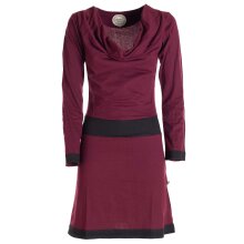 Vishes Langarm Damen Kleid Wasserfallkragen Bio-Baumwolle...