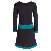 Vishes Langarm Damen Kleid Wasserfallkragen Bio-Baumwolle...