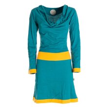 Vishes Langarm Damen Kleid Wasserfallkragen Bio-Baumwolle...