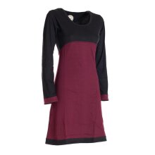 Vishes - Langarm Damen Kleid Longshirt Jerseykleid Bio-Baumwolle GOTS dunkelrot 38