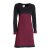 Vishes - Langarm Damen Kleid Longshirt Jerseykleid Bio-Baumwolle GOTS dunkelrot 38