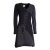 Vishes - Asymmetrisches Langarm Damen Baumwoll-Keid Shirt-Kleid schwarz 48