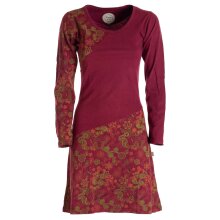 Vishes Asymmetrisches Langarm Jersey Kleid Damen kurz...