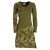 Vishes Asymmetrisches Langarm Jersey Kleid Damen kurz olive 34