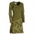 Vishes Asymmetrisches Langarm Jersey Kleid Damen kurz olive 34