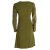 Vishes Asymmetrisches Langarm Jersey Kleid Damen kurz olive 36