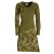 Vishes Asymmetrisches Langarm Jersey Kleid Damen kurz olive 38