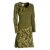 Vishes Asymmetrisches Langarm Jersey Kleid Damen kurz olive 46