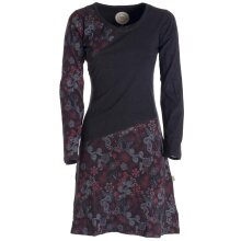 Vishes Asymmetrisches Langarm Jersey Kleid Damen kurz...