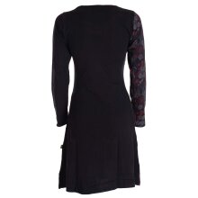 Vishes Asymmetrisches Langarm Jersey Kleid Damen kurz schwarz 48