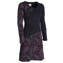 Vishes Asymmetrisches Langarm Jersey Kleid Damen kurz schwarz 48
