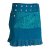 Vishes Damen Wickelrock Rock zum Wickeln mit Druckknöpfen Spitze Blumen türkis 38-50