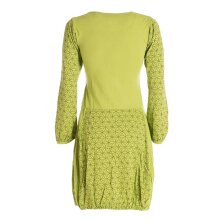 Vishes - Langarm Damen-Keid Ballon-Kleid Shirt-Kleid kurz loose fit hellgrün 36