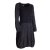 Vishes - Langarm Damen-Keid Ballon-Kleid Shirt-Kleid kurz loose fit schwarz 36