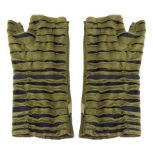 Vishes warme Blumen bestickte Handstulpen, außen Baumwolle, innen Fleece