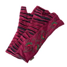 Vishes warme Blumen bestickte Handstulpen, außen...