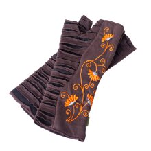 Vishes warme Blumen bestickte Handstulpen, außen...