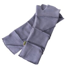 Vishes warme Patchwork Fleece Handstulpen mit farblich abgesetzten Nähten grau