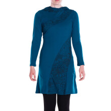 Vishes - Damen Spitzen-Kleid Blumen-kleid Lang-arm...