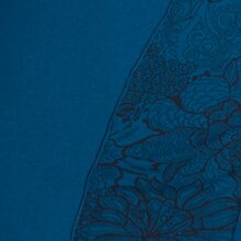 Vishes - Damen Spitzen-Kleid Blumen-kleid Lang-arm Rundhals Kapuzenkleid-er türkis 44