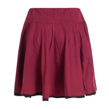 Vishes - einfarbiger kurzer Damen-Rock Mini-Rock Tanz-Rock Baumwollrock dunkelrot 36